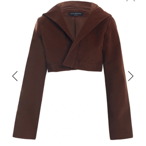 Naked Wardrobe canvas cropped hoodie - Picture 3 of 3